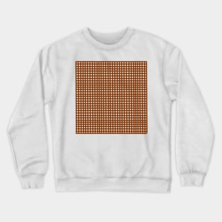 Brown square mesh grid lines pattern Crewneck Sweatshirt